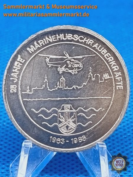 Plakette, 25 Jahre Marinehubschrauberkräfte, 1963 - 1988, NVA, Grenztruppen der DDR, Medaille