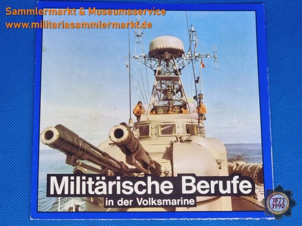 Prospekt: Militärische Berufe in der Volksmarine, Broschüre, Faltprospekt, Wehrkreiskommando, DDR