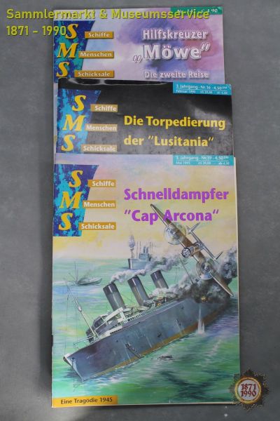 3x SMS, Schiffe Menschen Schicksale, Nr. 16, Nr. 19, Nr. 142, Zeitschrift