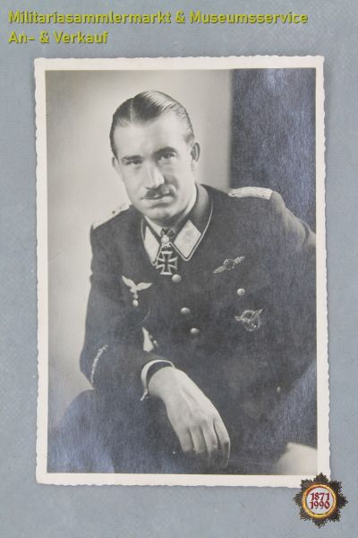 Generalmajor Adolf Galland, Pressefoto, VDA Postkarte, Verlag A. Daehler, Berlin