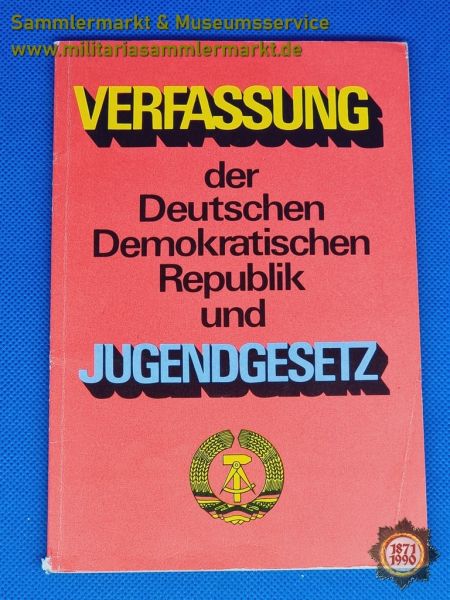 Buch: Verfassung der Deutschen Demokratischen Republik und Jugendgesetz, DDR
