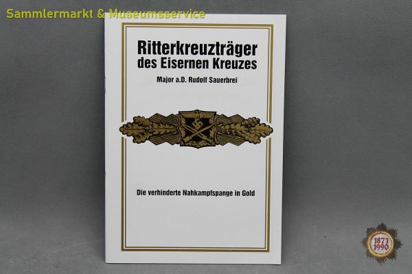 Rudolf Sauerbrei, Ritterkreuzträger, Autograph, Josef Manger, Büchlein