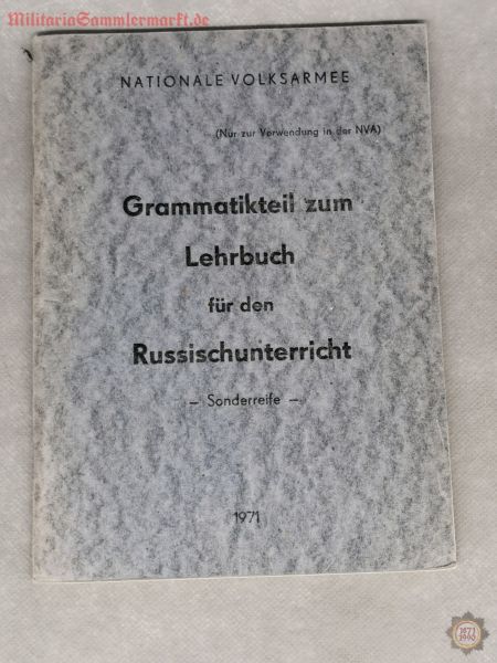 NVA Grammatikteil zum Lehrbuch für den Russischunterricht, Sonderreife, 1971, Broschüre
