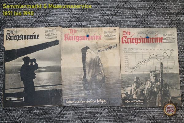 Die Kriegsmarine, Deutsche Marine-Zeitung, Oberkommando der Kriegsmarine, 3 Ausgaben