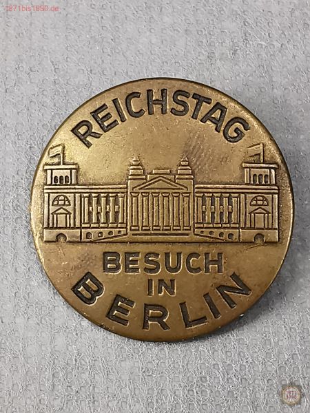 Reichstag Besuch in Berlin, 70/80er Jahre, Abzeichen