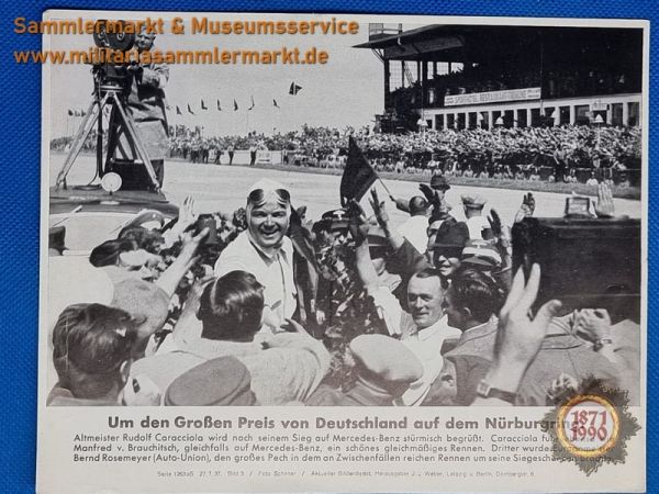 Um den Großen Preis von Deutschland auf dem Nürburgring, 1937, Pressefoto, Bilderdienst, J.J.Weber