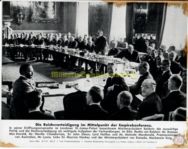 Die Reichverteidigung im Mittelpunkt der Empirekonferenz, Pressefoto, Aktueller Bilderdienst, J.J.We