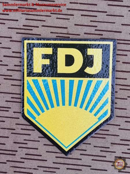 FDJ, Freie Deutsche Jugend, Emblem, DDR Herstellung, Pappschild