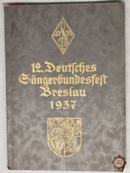 Festführer zum 12.Deutschen Sängerbundesfest Breslau 1937, Broschüre