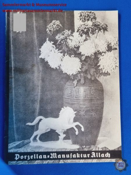 Buch in Fotokopie: Porzellan-Manufaktur Allach, Verzeichnis der Erzeugnisse, Liste 1938/39