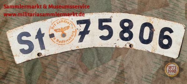 Motorrad - Kennzeichen vor 1945, Steiermark, Radkersburg, 3. Reich, historisches Kfz-Kennzeichen