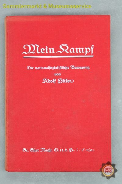 Mein Kampf, Adolf Hitler, 2. Band, 1. Auflage, 1927, Erstauflage, Buch, Franz Eher Verlag