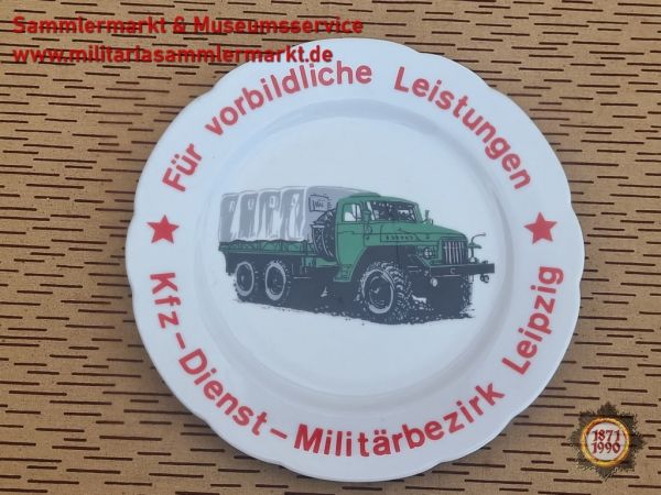 Sammelteller, Kfz-Dienst-Militärbezirk Leipzig, Für vorbildliche Leistungen, NVA, LKW Ural