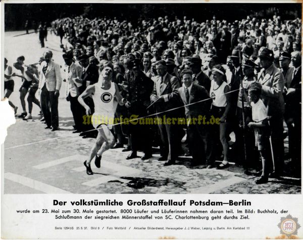 Der volkstümliche Großstaffellauf Potsdam-Berlin, Pressefoto, Aktueller Bilderdienst, J.J.Weber