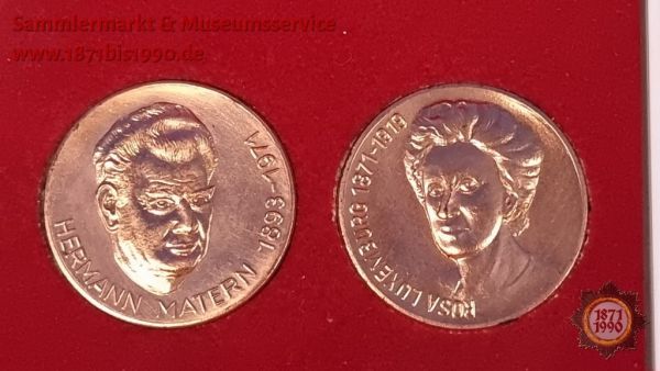 DDR, Medaille, Hermann Matern 1893-1971, Rosa Luxemburg 1871-1919