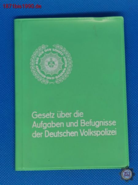 Heft: Gesetz über die Aufgaben und Befugnisse der Deutschen Volkspolizei