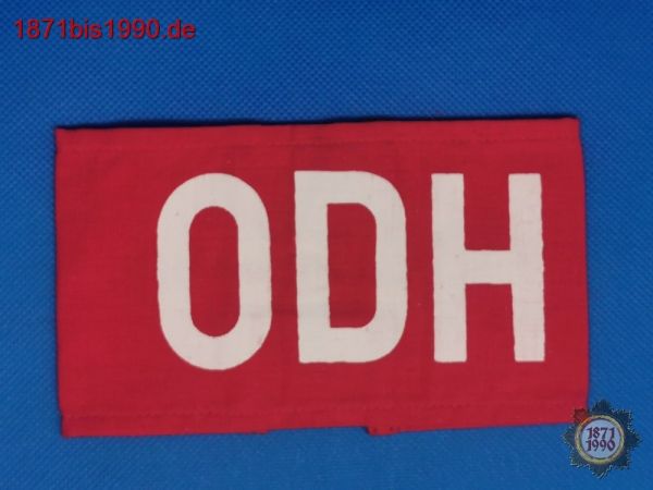 Armbinde OHD, Operativ Diensthabender; DDR, Militär, NVA, Kampfgruppen, Polizei