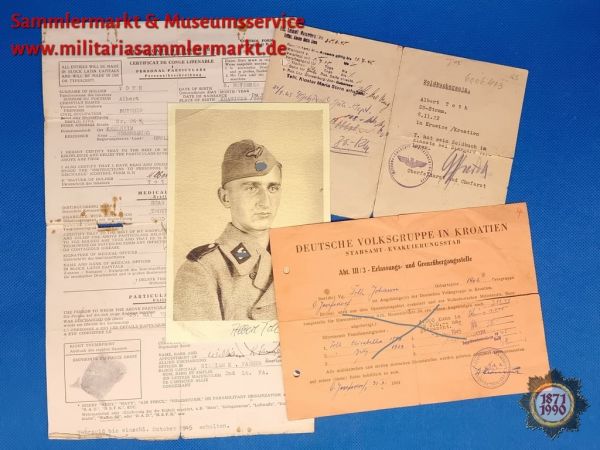 SS-Dokumente, Konvolut, 13. Waffen-Gebirgs-Division der SS, Handschar, Kroatien