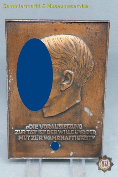 Wandtafel, Adolf Hitler, Spuch, Wandplakette, Alleinverkauf Ad. Trumpf Hannover