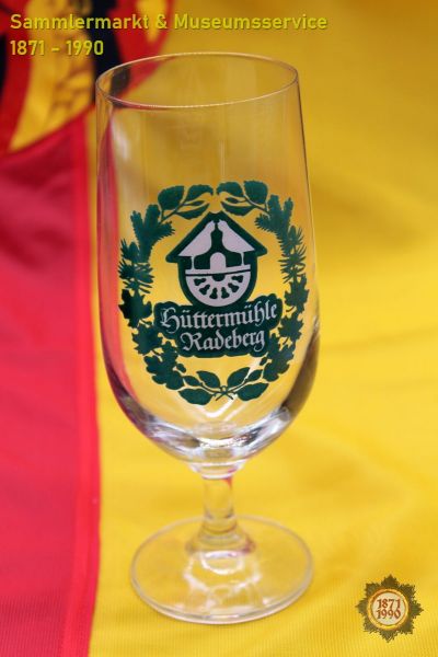 Sammelglas, Hüttermühle Radeberg, DDR Glas, VEB Sachsenglas Schwepnitz