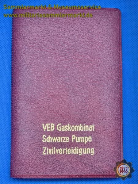 VEB Gaskombinat Schwarze Pumpe Zivilverteidigung, Notizblock, DDR