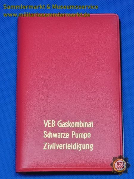 VEB Gaskombinat Schwarze Pumpe Zivilverteidigung, Notizblock, DDR