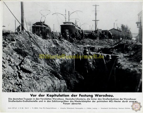 Vor der Kapitulation der Festung Warschau, Pressefoto, Aktueller Bilderdienst, J.J.Weber