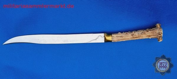 Polnisches Jagdmesser über 120 Jahre alt, Griff aus Geweih
