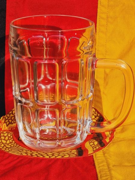 Bierseidel 0,5 Liter, VEB Sachsenglas Ottendorf, DDR, Bierkrug, Pressglas, Bierglas, Glas