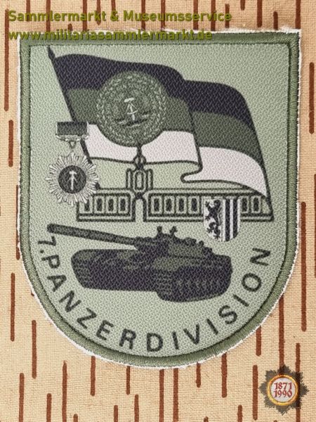 7. Panzerdivision NVA Dresden, bedruckter Aufnäher, Neuanfertigung, Reservistika, Ärmelaufnäher-Copy