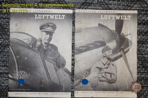 NSFK, Deutsche Luftwacht, Ausgabe Luftwelt, 2 Ausgaben, Zeitschrift