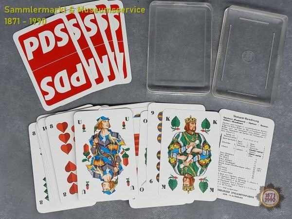 Kartenspiel, PDS, Partei des Demokratischen Sozialismus, DDR, Altenburger Spielkartenfabrik