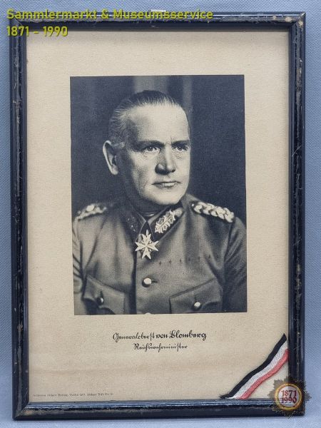 Bild, Generaloberst von Blomberg, Reichswehrminister, Portaitbild, Hermann Hillger Verlag Berlin