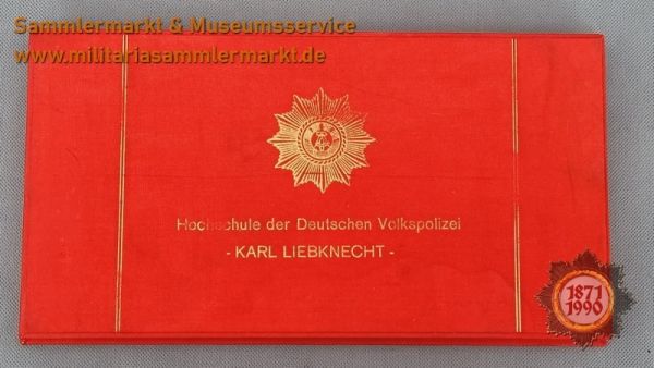 Plakette, Hochschule der Deutschen Volkspolizei, Karl Liebknecht, Ehrentafel, Bronze, VP der DDR