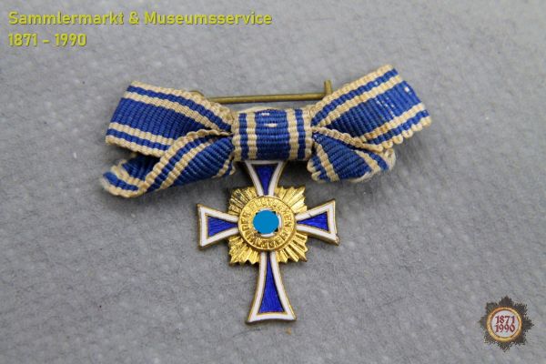 Ehrenkreuz der Deutschen Mutter, Miniatur, Erste Stufe, gold, Mutterkreuz, Schleife