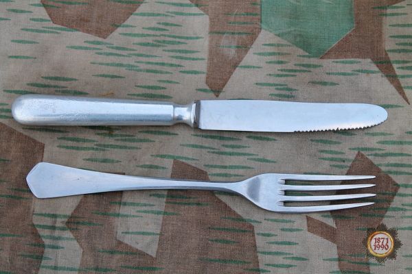 Kantinenbesteck, Marine, Kriegsmarine, Gabel, Messer, Wehrmacht, Besteck