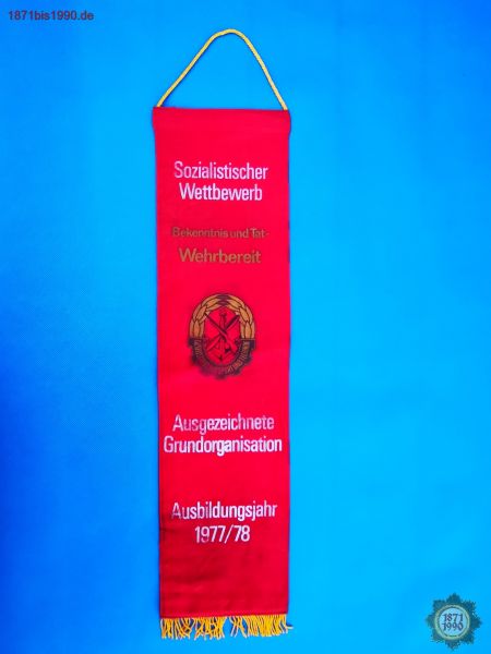 GST Wimpel, 20 Jahre, Ausgezeichnete Grundorganisation, Ausbildungsjahr 1977/78