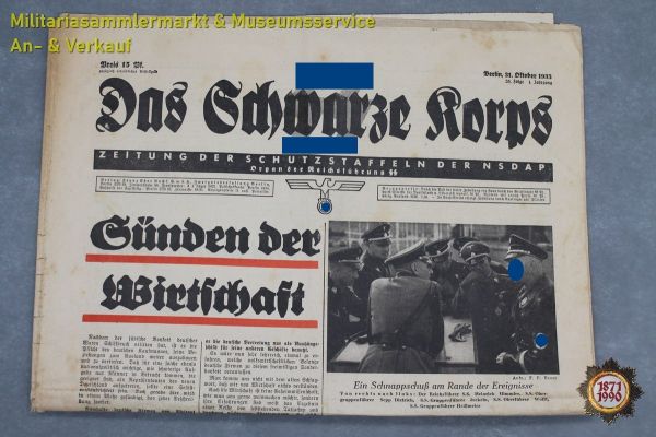 Das Schwarze Korps, Zeitung der Schutzstaffeln der NSDAP, Organ der Reichsführung SS