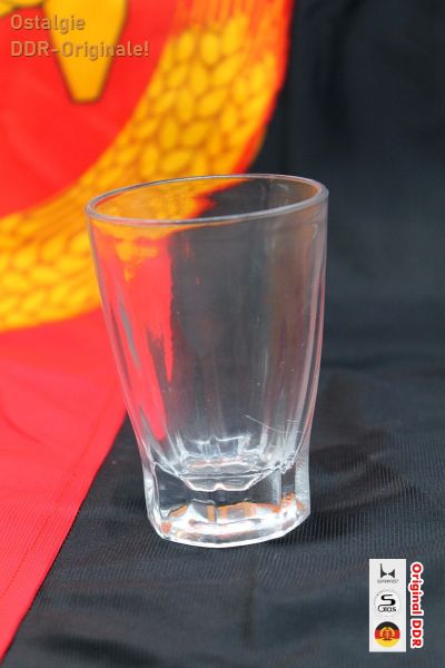 Saphir Becher, 0,1 l, Schnapsglas, Likörglas, Saftglas, VEB Sachsenglas Ottendorf, DDR